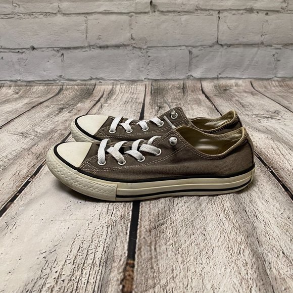 Chuck Taylor All Star Converse Gray and White, Youth Size 3, Pre-owned - Picture 5 of 9